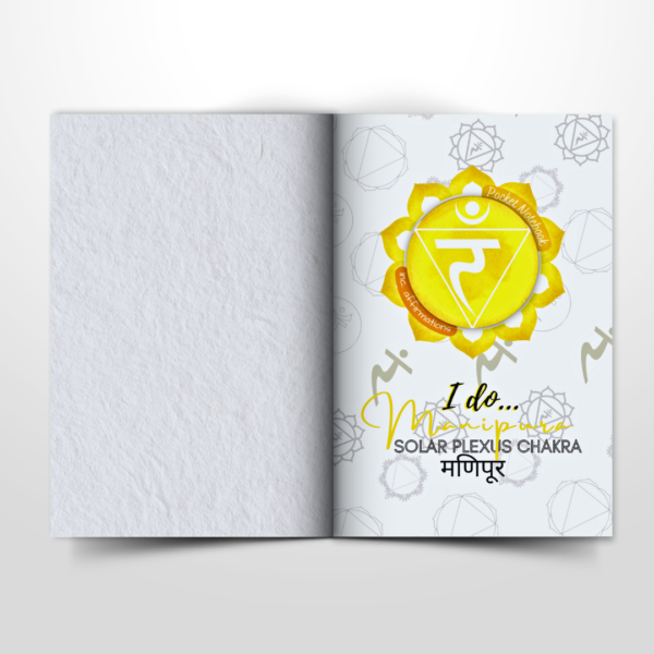 Solar Plexus Chakra Pocket Notebook | Inc. Affirmations - Image 5