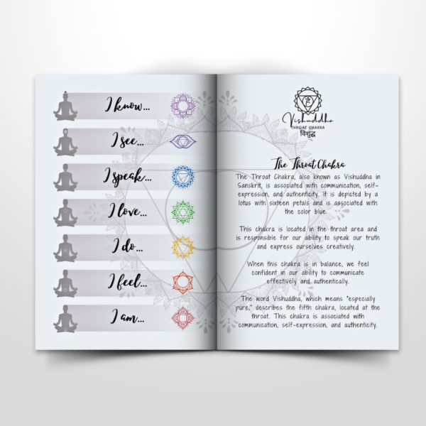 Throat Chakra Pocket Notebook | Inc. Affirmations - Image 9