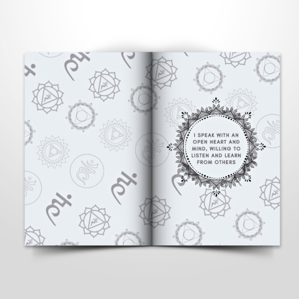 Throat Chakra Pocket Notebook | Inc. Affirmations - Image 13