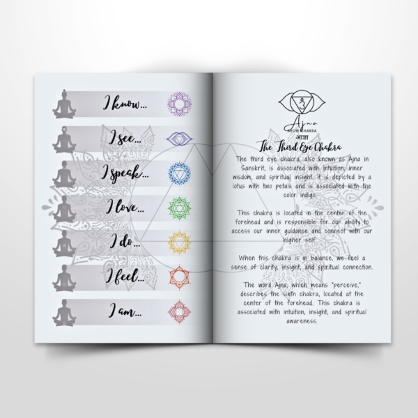 Third Eye Chakra Pocket Notebook | Inc. Affirmations - Image 9