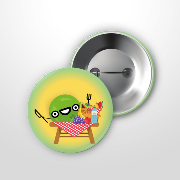 The Happy Pea 'Picnic' Button Badge