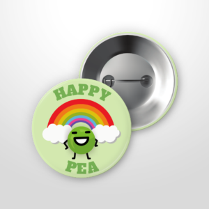 The Happy Pea Button Badge