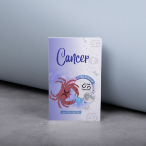 Cancer zodiac pocket notebook featuring the Crab symbol and astrology-inspired artwork.