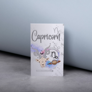 Capricorn zodiac pocket notebook featuring the Goat symbol and astrology-inspired artwork.