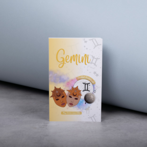 Gemini zodiac pocket notebook featuring the Twins symbol and astrology-inspired artwork.