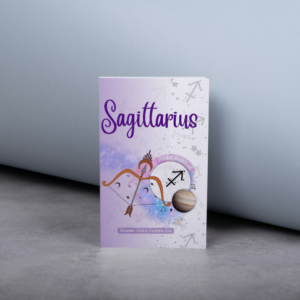 Sagittarius zodiac pocket notebook featuring the Archer symbol and astrology-inspired artwork.