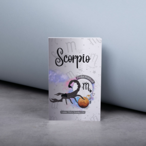 Scorpio zodiac pocket notebook featuring the Scorpion symbol and astrology-inspired artwork.