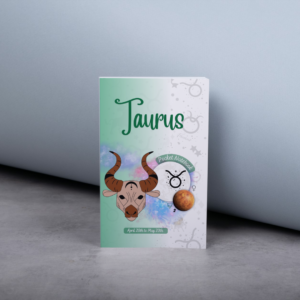 Taurus zodiac pocket notebook featuring the Bull symbol and astrology-inspired artwork.