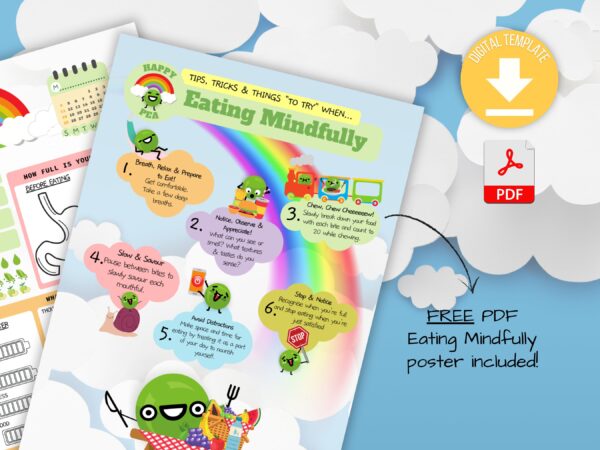 Happy Pea Mindful Eating Digital Print - Image 4