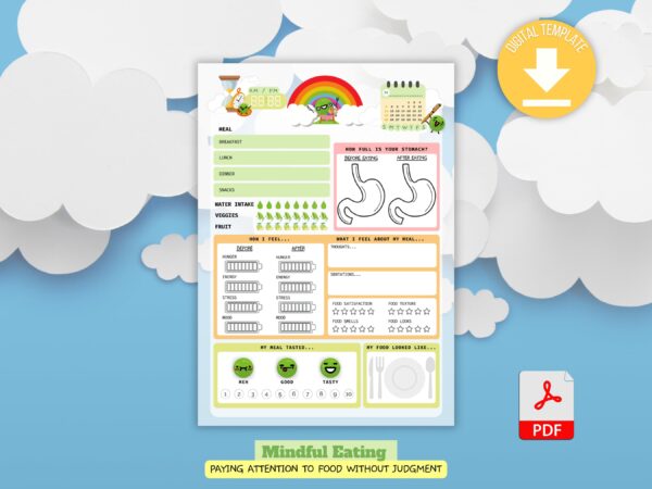 Happy Pea Mindful Eating Digital Print