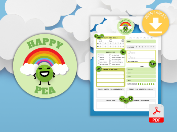 Happy Pea Planner & Reflection Digital Print - Image 2