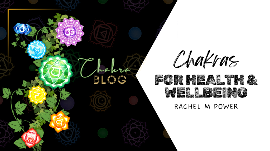Colourful chakra-themed blog cover featuring the seven chakras intertwined with vines and leaves, promoting health, wellbeing, energy balance, mindfulness, and personal growth.