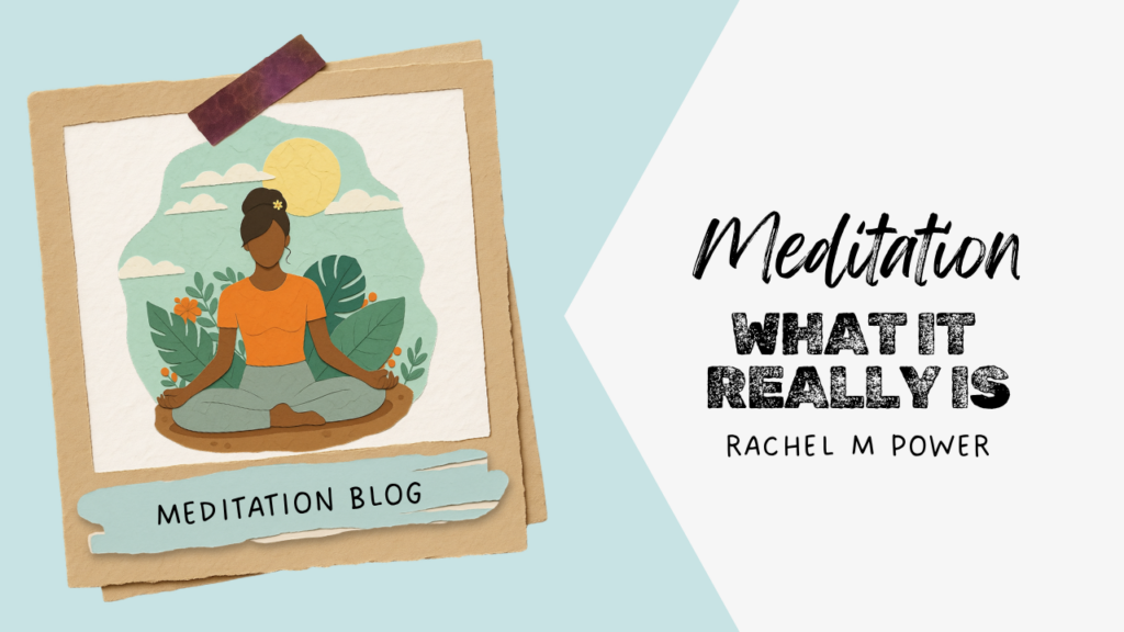 Illustrated meditation blog cover exploring what meditation really is and how mindfulness supports wellbeing.